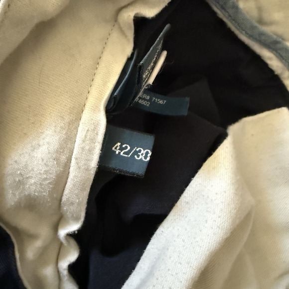 VTG Polo Ralph Lauren Chino Pants Mens 42x30 Blue Navy Classic Fit Cotton Twill - Picture 4 of 9